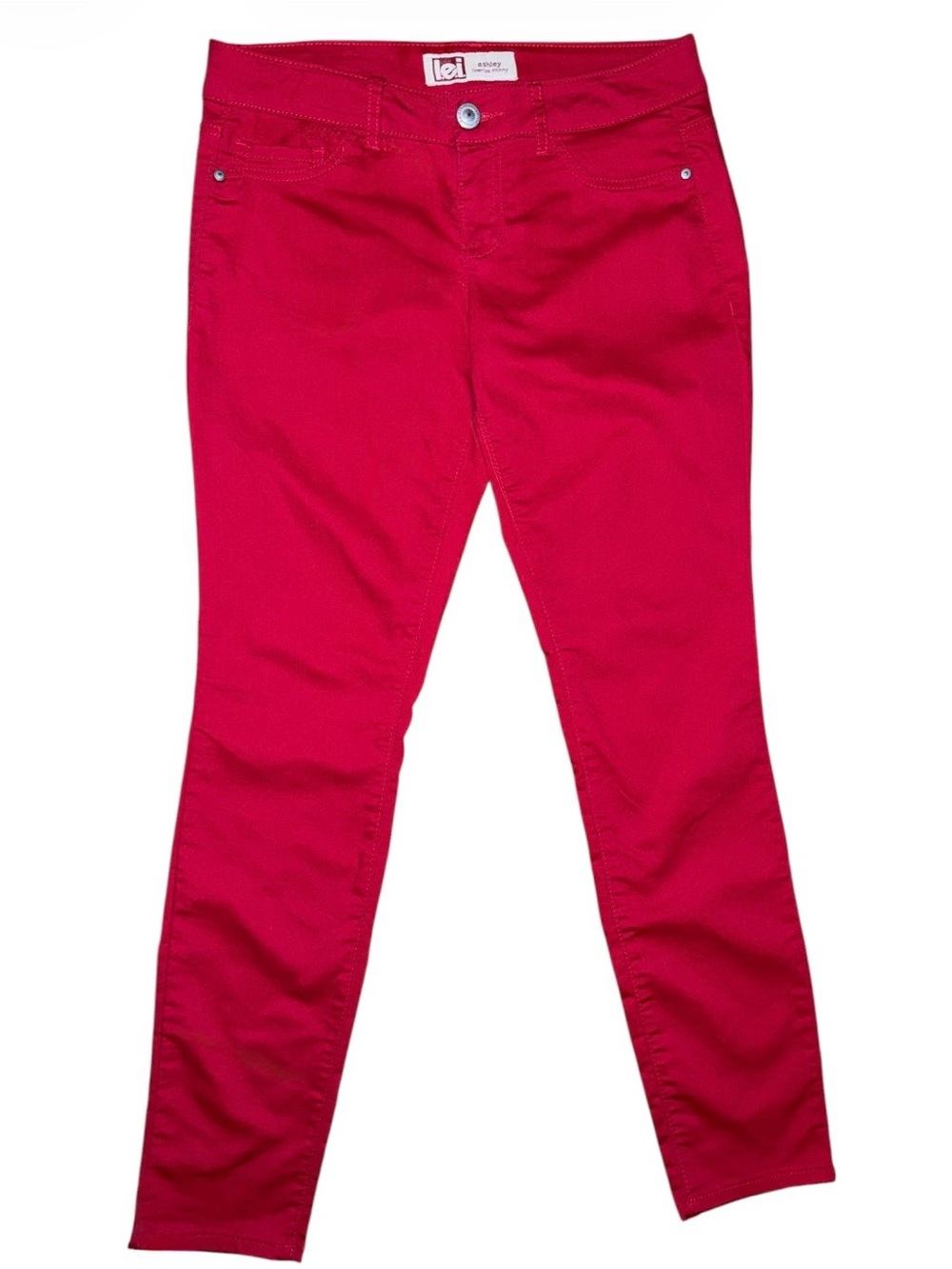 lei Ashley Red Low-Rise Skinny Jeans/Pants